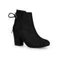 thumbnail image 1 of Unique Bargains Bottines à Talon Bloc à Lacets à l'Arrière pour Femmes, 1 of 7