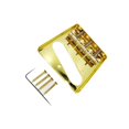 thumbnail image 3 of QualitChoice Guitar Bridge Set Easy to Install Vintage Brass Tools Saddles Design gold 7.6x8.5cm, 3 of 6