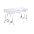 thumbnail image 2 of Bureau Coleen d'ACME, blanc brillant et chrome, 2 of 2