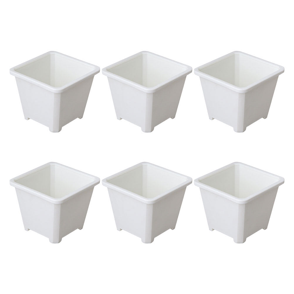 6pcs Flower Planting Pots Succulent Plant Pots Plastic Flower Planters Flowerpot Adorns