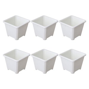6pcs Flower Planting Pots Succulent Plant Pots Plastic Flower Planters Flowerpot Adorns