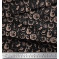 thumbnail image 3 of Soimoi Black Rayon Fabric Mix Fruits Printed Craft Fabric by the Yard 42 Inch Wide, 3 of 3