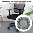 thumbnail image 3 of Waterproof Office Desk Chair Seat Cover, PU Leather Chair Covers, Stretchable Rotating Computer Chair Slipcovers Protector Gray (Only Cover), 3 of 11
