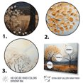 thumbnail image 3 of Designart Large Tree Gold framed wall art, Orange Tree Autumn Collage Acrylic I , Trees framed wall art decor, Orange Traditional Gold framed wall art, 32x16 inches Gold Frame, 3 of 5