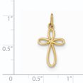 thumbnail image 2 of Pendentif Croix Petit Ruban Or Jaune 14K Or Poli, 2 of 2