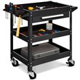 thumbnail image 3 of Patiojoy Tool Cart 3-Tray Rolling Tool Organizer With Drawer Industrial Storage Dollies, 3 of 6