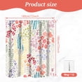 thumbnail image 2 of Dznils Boho Colorful Floral Fabric Shower Curtain, Watercolor Pattern with Hooks, 72" x 72", Beige, 2 of 11