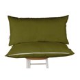 thumbnail image 1 of Vargottam Indoor/Outdoor Polyester Fabric Lumbar Pillow With Insert, All-Weather Waterproof Decorative Throw Pillow for Patio Furniture-Set of 2 - Olive Green, 1 of 7