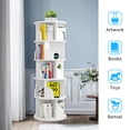 thumbnail image 4 of Rotating Bookshelf, 5 Tier 360° Revolving Bookcase with 20 Shelves for Home, Classroom, Office, 4 of 9