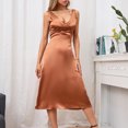 thumbnail image 3 of Robe Sans Manches pour Femmes Mode Femmes Décontractée Solide Ample Aguichant Col en V Sans Manches Longue Robe Robe pour Femmes Décontractée Aguichant Robe Aguichant pour Femmes Robe Décontractée pour Femmes Aguichant, 3 of 7