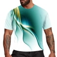 thumbnail image 4 of LUOGENLI T-shirts pour Hommes T-shirts 3D Nouveauté Hommes T-shirts Graphiques Amusants T-shirts Imprimés 3D Col Rond Manches Courtes Été Décontracté T-shirts Blouse Tops T-shirts Graphiques Journée de la Saint-Patrick Bleu Ciel G, 4 of 4
