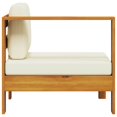 thumbnail image 2 of vidaXL Middle Sofa with 1 Armrest Cream White Solid Acacia Wood, 2 of 4