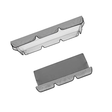 facefd Trousse d'Auvent Imperméable pour Auvent de Balançoire, Ensemble de Jardin Extérieur, Housse de Remplacement pour Chaise Balançoire, Gris