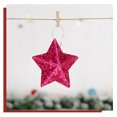 thumbnail image 4 of Christmas Decorations Tree Ornaments Christmas Decorations Gold Powder Five Pointed Star Pendant Christmas Tree Decoration Gold Three-Dimensional Star Pendant, 4 of 7