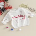 thumbnail image 3 of Chandails de Noël pour Bébé à Manches Longues avec Broderie de Canne de Bonbon, 3 of 9