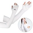 thumbnail image 1 of Manchons de Bras Rafraîchissants avec Doigts Ergonomiques Hommes Femmes Protection Solaire UV Manchons de Bras Longs Couvre-Bras pour Cyclisme Conduite Course Golf Football Basketball, 1 of 8