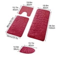 thumbnail image 3 of Dvkptbk Tapis de Salle de Bain Rouges Ensemble de Tapis de Bain 4 Pcs, Tapis de Bain en Mousse Mémoire pour Salle de Bain, Antidérapants Ultra Doux et Absorbants, Lavables à la Machine et Séchables Tapis de Toilette et de Douche Ensemble de Salle de Bain, 3 of 7