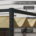 thumbnail image 4 of Outsunny 10' x 7' Patio Pergola with Retractable Canopy, Khaki, 4 of 10