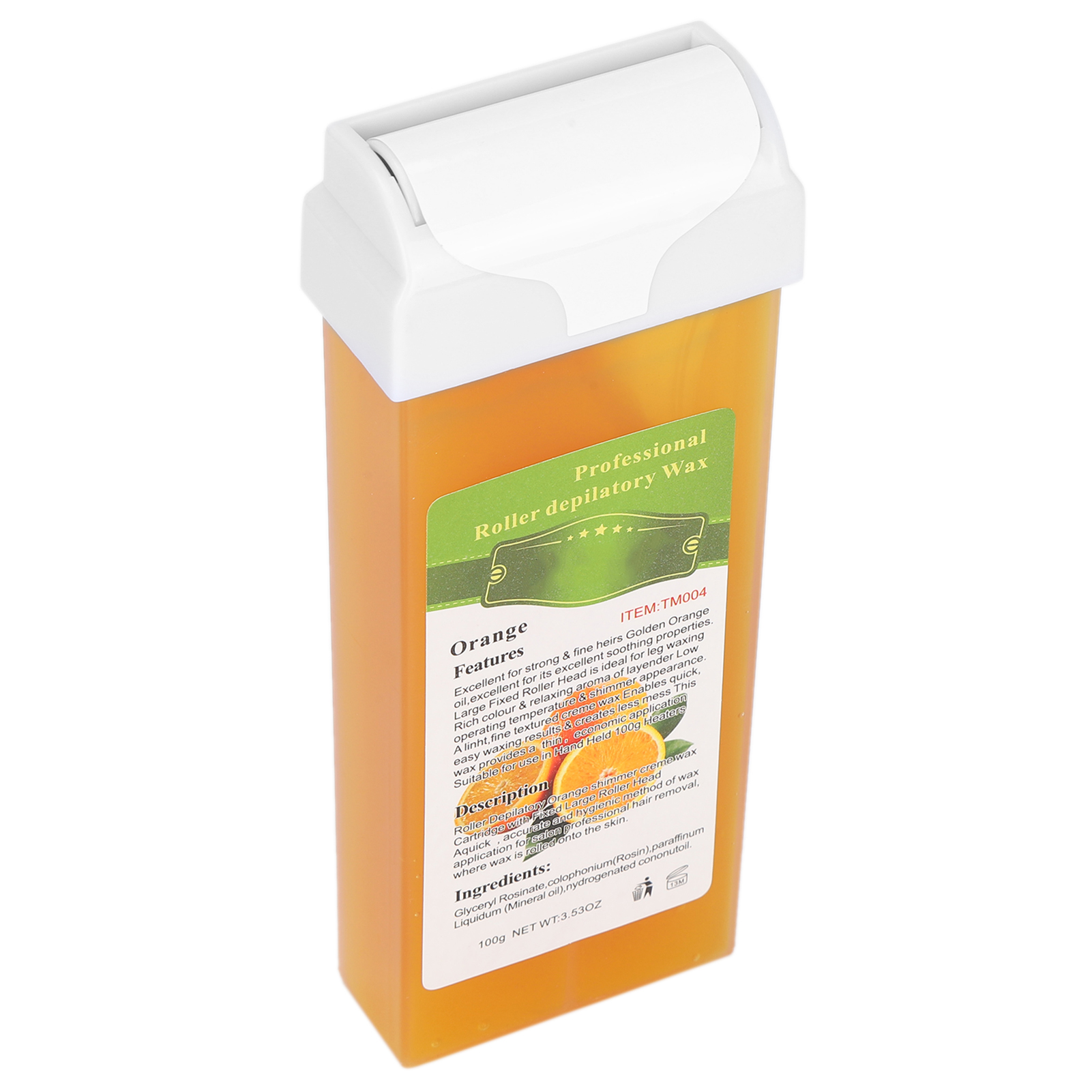Roll On Wax, Depilatory Wax Roller Easy Use 100g Skin Friendly  For Home Use Orange,Lemon,Chamomile