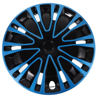 UPOUART Blue 15 Inch Automotive Hub Caps for Cars Universal Wheel Hub Covers with Durable PP Material