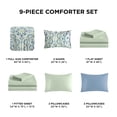 thumbnail image 3 of Regency Heights Full Size Comforter Set, 9-Piece Bed in a Bag Full, Green Bedding Comforter Set with Comforter, Flat Sheets, Fitted Sheets with Side Pockets, 3 of 7