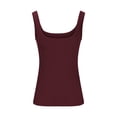 thumbnail image 4 of Yuyuzo Plus Size Tank Tops for Women Sleeveless Shirts Square Neck Going out Tops Ribbed Knit Casual Slim Basic Tees, 4 of 6