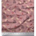 thumbnail image 1 of Soimoi polyester Crepe Fabric Text,Floral & Eiffel Tower Architectural Fabric Prints By Yard 52 Inch Wide, 1 of 3
