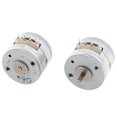 thumbnail image 1 of Unique Bargains 2Pcs 1000RPM Two Phase Four Wire 15mm Metal Stepper Motor Silver Tone, 1 of 1