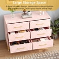 thumbnail image 4 of 6 Dresser Bedroom with Large Capacity, Chest of Drawers Wooden Dresser with Metal Handle, Pink Dresser for Bedroom,Living Room,Hallway and Entryway, Large Capacity Clothing Storage Cabinet, 4 of 5