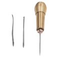 thumbnail image 3 of Ensemble d'Outils à Aiguille à Point de Main en Cuir avec Poignée en Laiton pour la Réparation de Chaussures à la Main, 3 of 14
