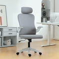 thumbnail image 2 of HOMCOM Ergonomic Office Chair, Desk Chair with Adjustable Headrest, Grey, 2 of 10