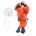 thumbnail image 2 of Aquarium Décoration Plongeur, Mignon PVC Petit Plongeur Modèle Position Réglable Aquarium Flottant Plongeur Ornement Sûr Fade Résistant pour Flottant Aquarium Accessoire Orange Prise Grasse, 2 of 8