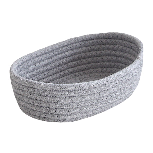 Home Textile Storage Product Title Tiny Woven for Organizing Mini Rope Oval Decorative Hampers for Home Storage and Wrapping