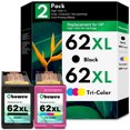 thumbnail image 1 of 62XL Ink Cartridges Compatible for HP 62 Ink Cartridge Combo Pack for Envy 7640 5640 Printer (2PK), 1 of 8