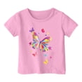 thumbnail image 1 of TZEWGL Tops For Toddler Graphic Print Round Neck Loose Short Sleeve Clothing For Infnants size 4-5T, 1 of 4