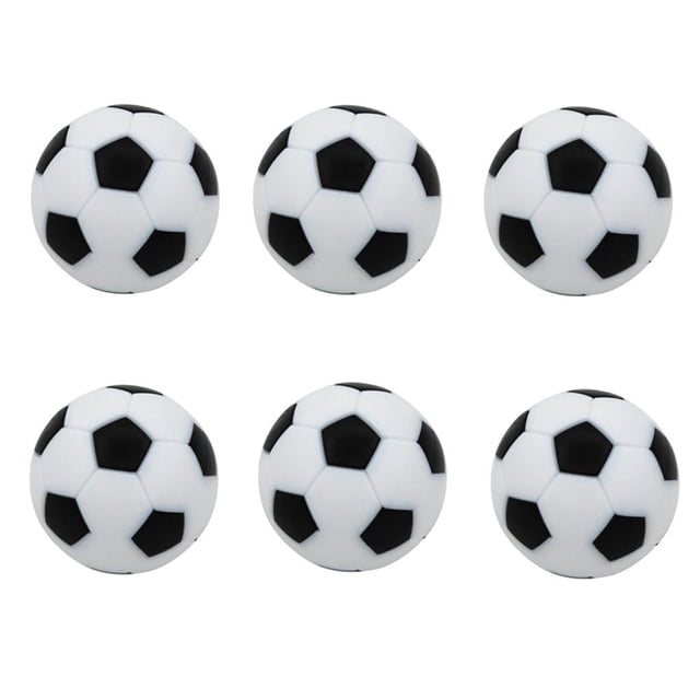 jinwen 6pcs 32mm Table Soccer Football Foosball Balls Fussball Replacement Black