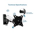 thumbnail image 3 of North Bayou 17"-27" Gas-Strut Monitor Wall Mount - F120-S, Silver, 3 of 5