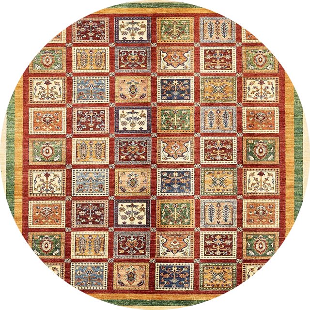 Ahgly Company Tapis d'Intérieur Ronds Abstraits Jaunes Abstraits pour Aire, 4 Pieds Rond