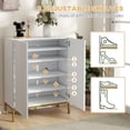 thumbnail image 4 of HOMCOM Modern Shoe Storage Cabinet Shoe Cabinet with Soft-Close Doors White, 4 of 10