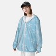 thumbnail image 3 of Balery Motif Flocon de Neige UPF 50+ Veste à Capuche Protection Solaire Légère à Manches Longues pour Femmes Hommes avec Poche Randonnée Extérieur-TTG, 3 of 7