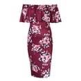thumbnail image 4 of zanvin Robe de Grossesse pour Femmes, Robe de Maternité Sans Manches à Imprimé pour Femmes, Robe Longue Décontractée à Épaules Dénudées, 4 of 5
