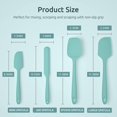 thumbnail image 4 of Silicone Spatula Set with 600 Degrees Fahrenheit Heat Resistant (Teal/Aqua Sky), 4 of 8