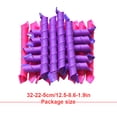 thumbnail image 2 of 1 Set Rouleau à Cheveux Service Puissant Fonction Utile Helper Curlers Curler Design Unique pour Cheveux Longs Rose Rouge + Violet Foncé, 2 of 6