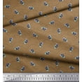thumbnail image 2 of Soimoi Brown Cotton Duck Fabric Insect & Texture Print Fabric by Yard 56 Inch Wide, 2 of 2