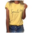 thumbnail image 1 of Mode de Printemps T-Shirt Décontracté à Col Roulé pour Femme Ensemble pour Femmes Imprimé Floral Manches Courtes T-Shirts pour Femmes T-Shirt Blouse Haut, 1 of 6