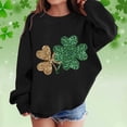 thumbnail image 2 of Pull à Oreilles de Chat pour Filles, Manches Longues, Sweat à Capuche Zippé, Imprimé Graphique de la Saint-Patrick, Col Rond, Manches Longues, Mignon, Épaule Tombante, 2 of 4