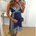 thumbnail image 1 of Dvkptbk Robe de Maternité d'Été Sans Manches pour Femmes, Débardeur de Grossesse, Vêtements pour Maman, Mode d'Été pour Dames, Imprimé, Bretelles Sans Manches, Robe de Maternité - Soldes d'Été Liquidation, 1 of 7