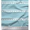 thumbnail image 1 of Soimoi Blue Moss Georgette Fabric African Tribal Print Fabric by the Yard 42 Inch Wide, 1 of 3
