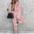 thumbnail image 4 of Yuyuzo Womens Velour Sweatsuits 2 Piece Outfits Hooded Pullover Sweatshirt Sweatpants Tracksuits Matching Set, 4 of 7