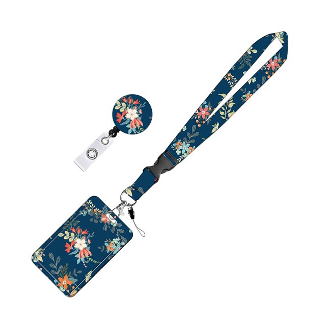 lionlar Cute ID Card Holder Lanyard with Clip Card Sleeve Accessories Hang Rope Keychain styleD